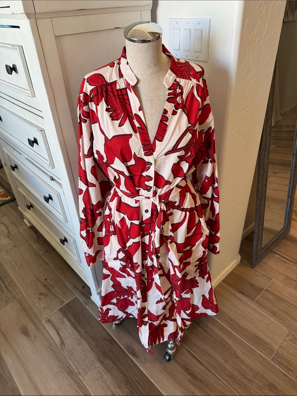 Anthropologie XL printed shirt dress - Picture 2 of 6